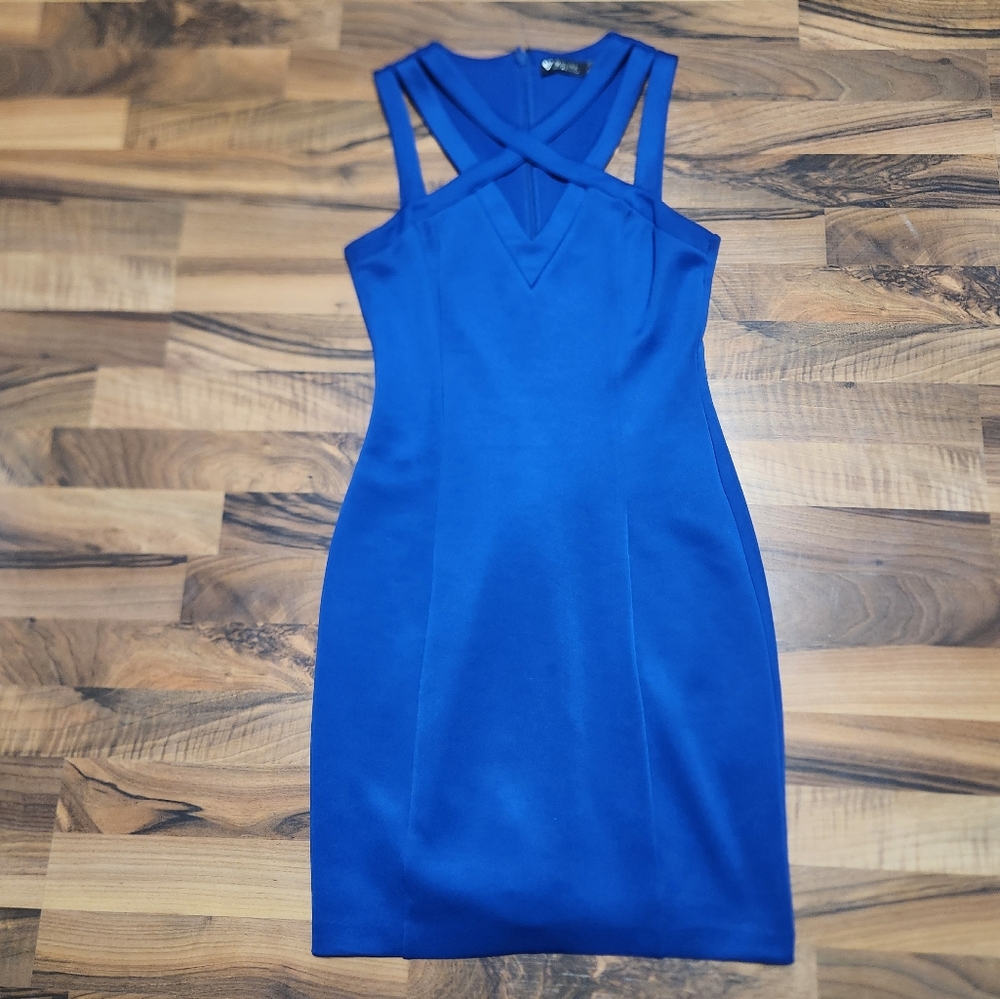 Elegant Blue Sleeveless Dress